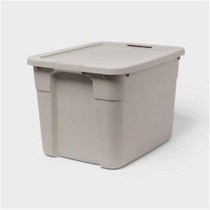 20gal Latching Storage Tote Light Gray